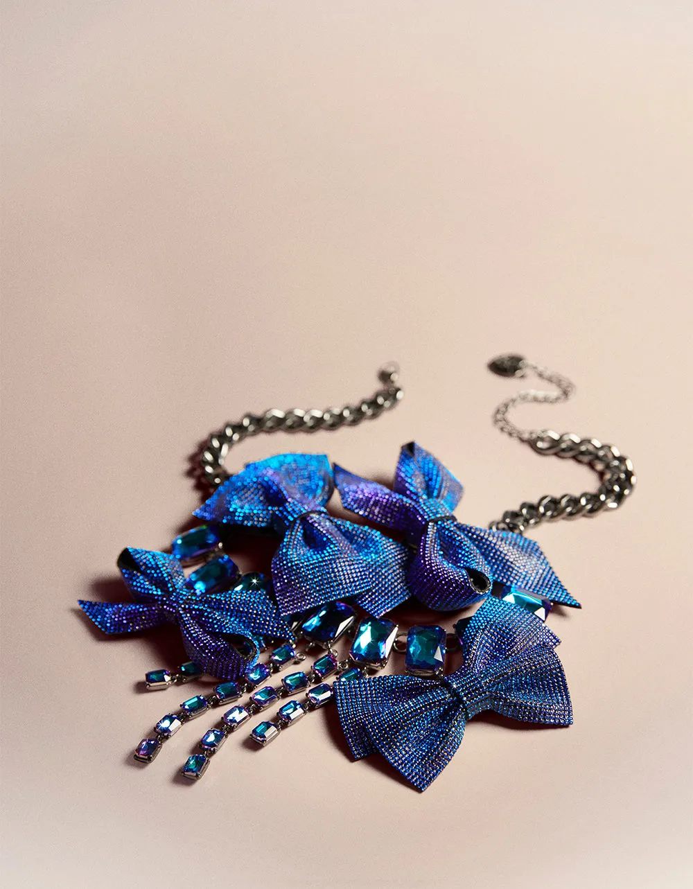 RECOLOR BOWS PAVE BOW BIB BLUE