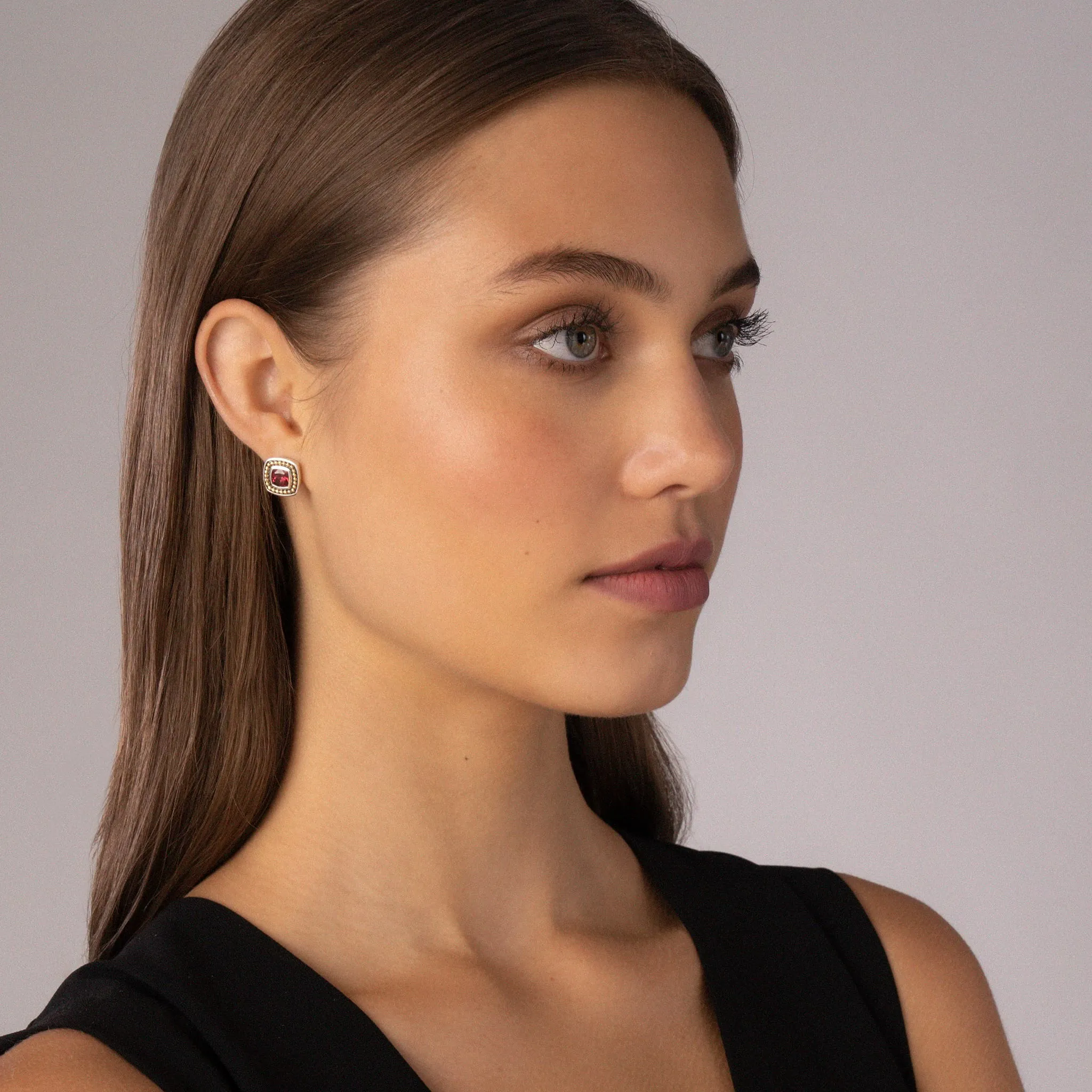 Rittenhouse Rhodolite Garnet Stud Earrings