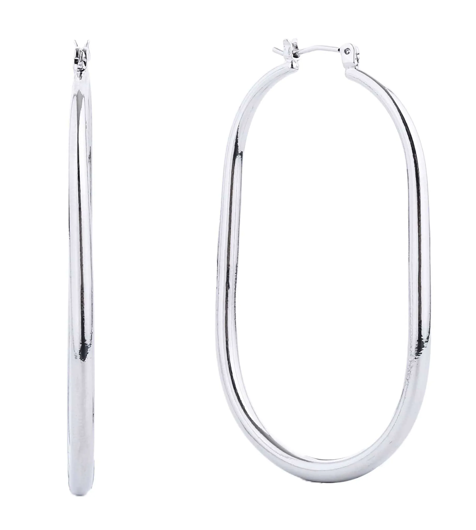 SJE310405 14K Dipped Pin Catch Hoop Earrings
