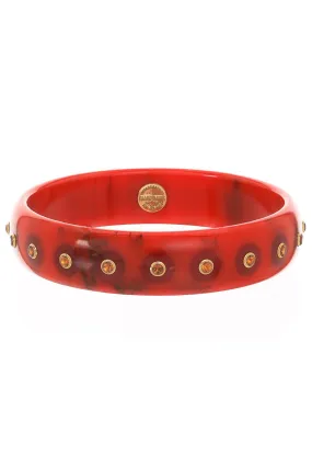 Small Citrine Red Bakelite Bangle