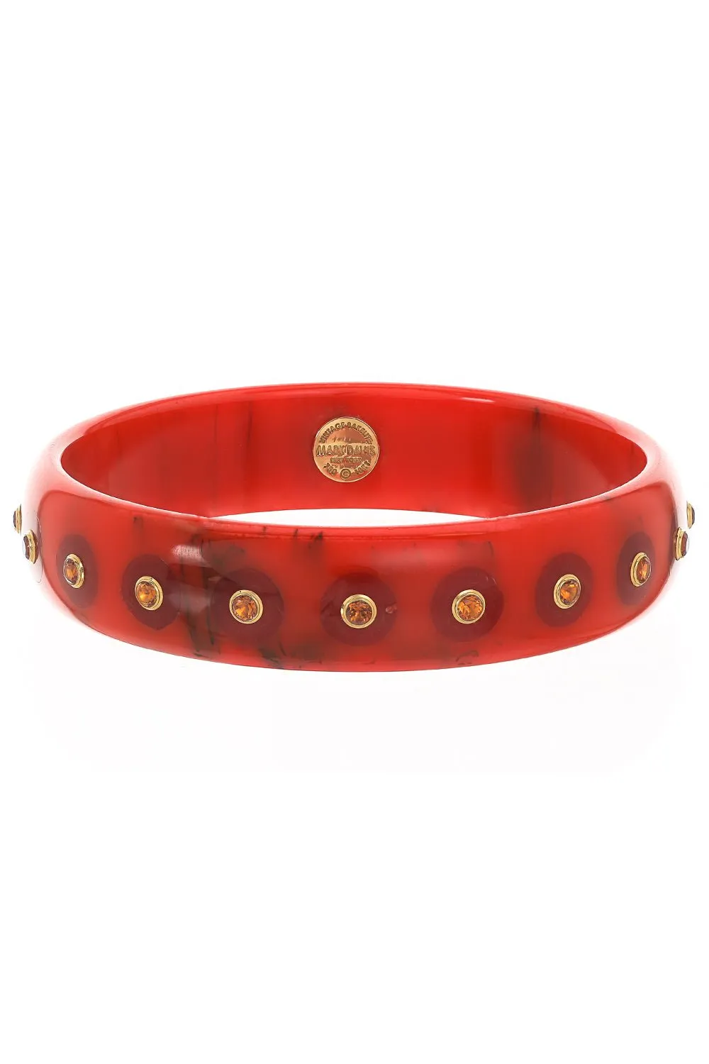 Small Citrine Red Bakelite Bangle