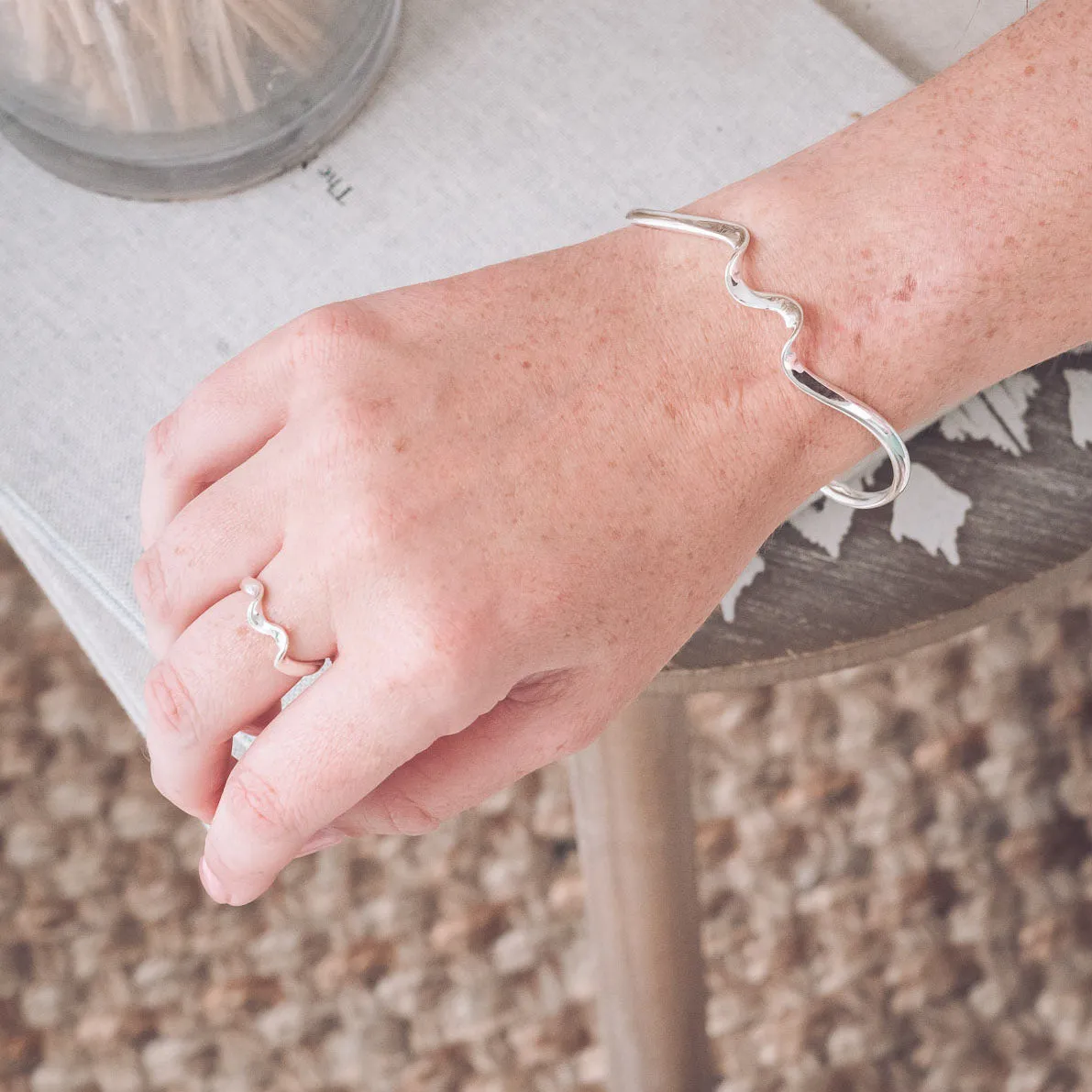Sophia Silver Bangle