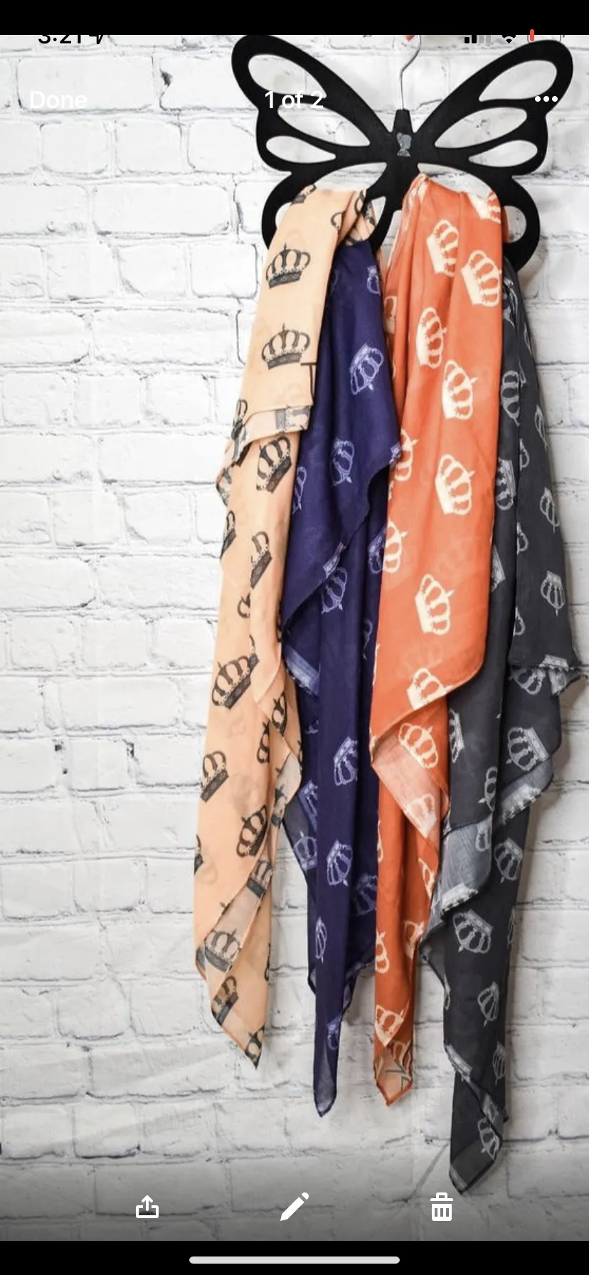 The T.U.K. Butterfly Scarf Organizer Head Scarf