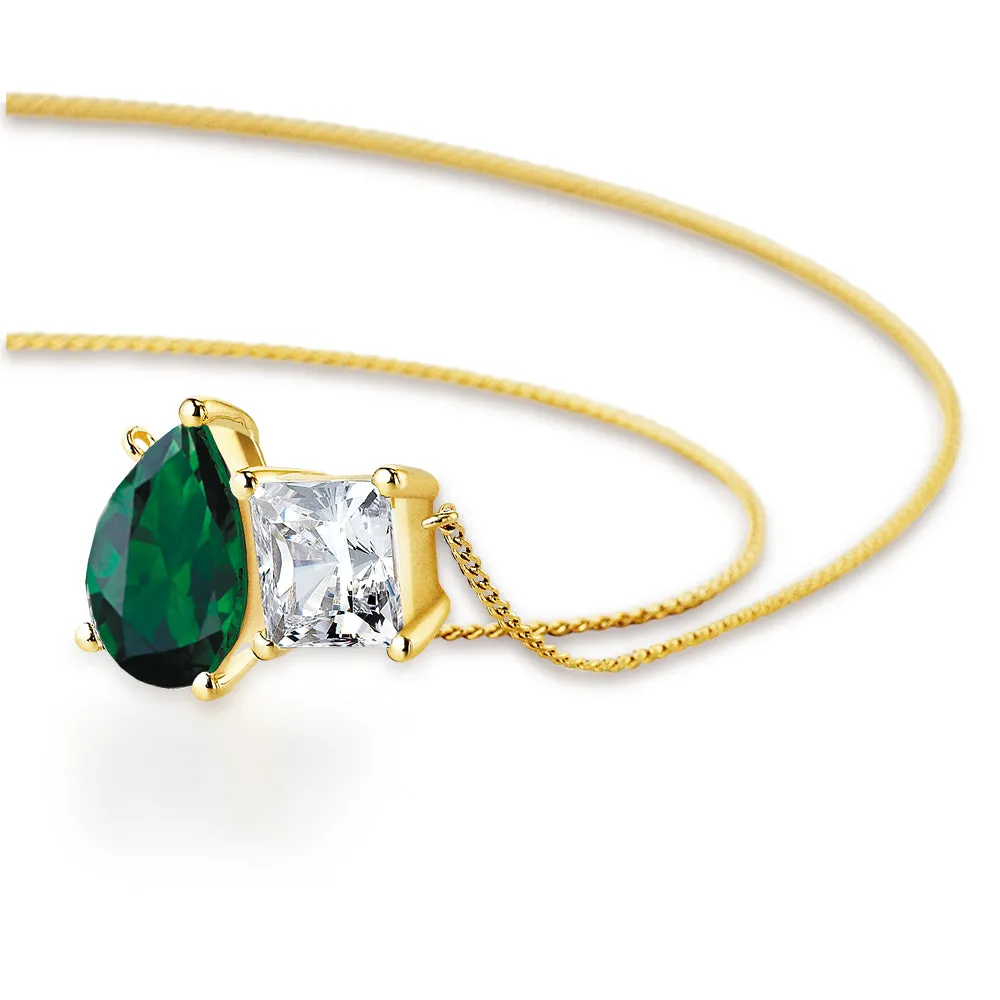 Toi et Moi Tru-Emerald and Princess Necklace