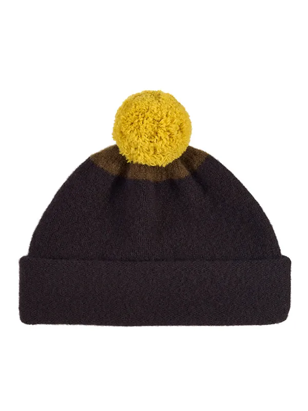 Top Spot Pompom Hat Scarlet & Turmeric